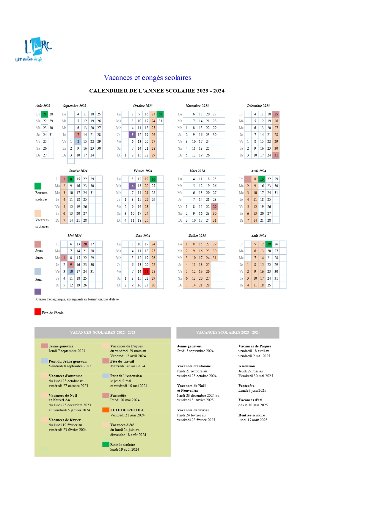 Calendrier Scolaire Genève 2024 Hulda Laurice